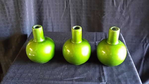 Small green vases