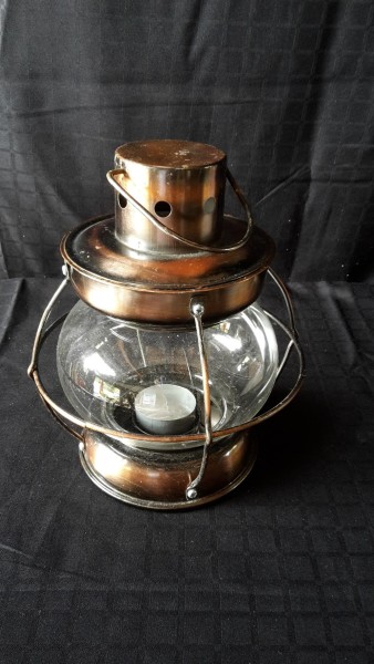 Copper Hurricane Lamp